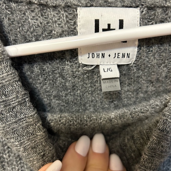 John and Jenn Gray pink varsity stripe sweater - Picture 3 of 3